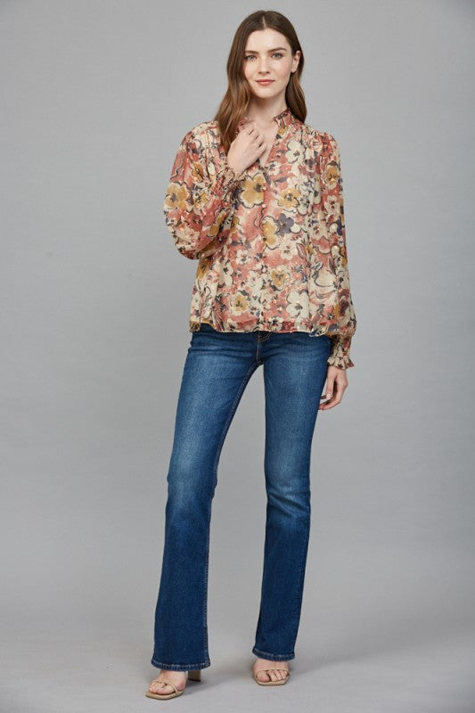 Laurel Lurex Chiffon Blouse