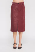 Sophia Snake Leather Skirt