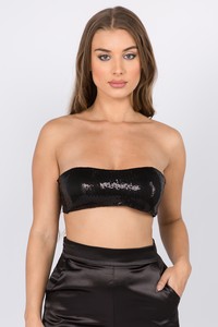 Sequined Neckline Bandeau