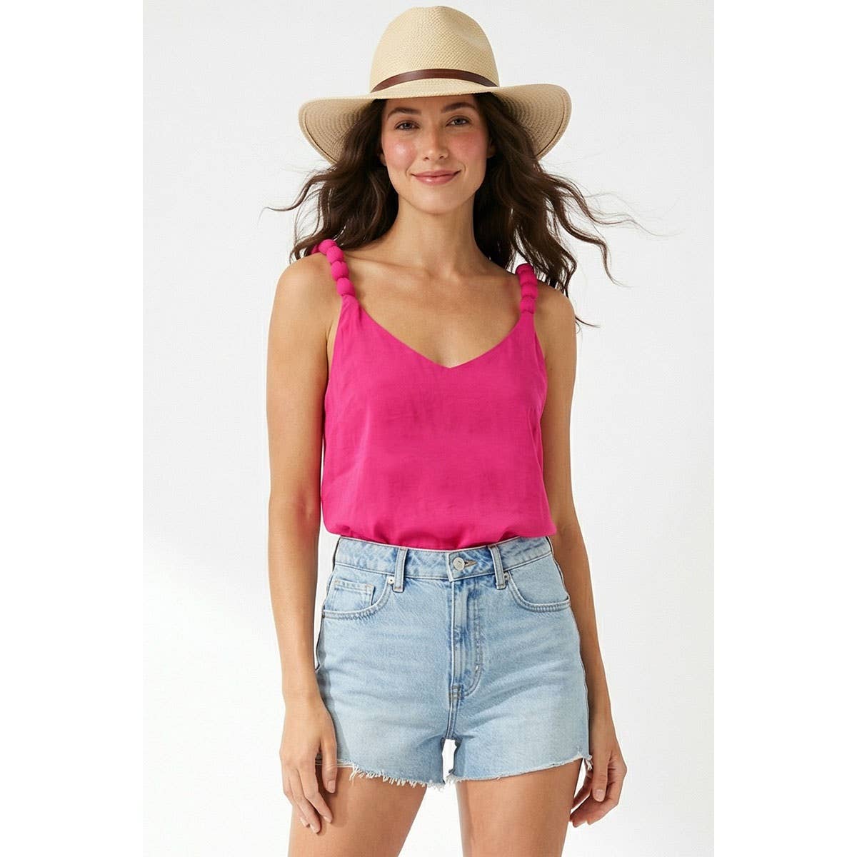 Talia Tank With Strap Accent