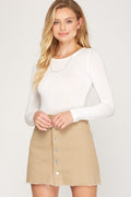 Bryn Button Down Skirt