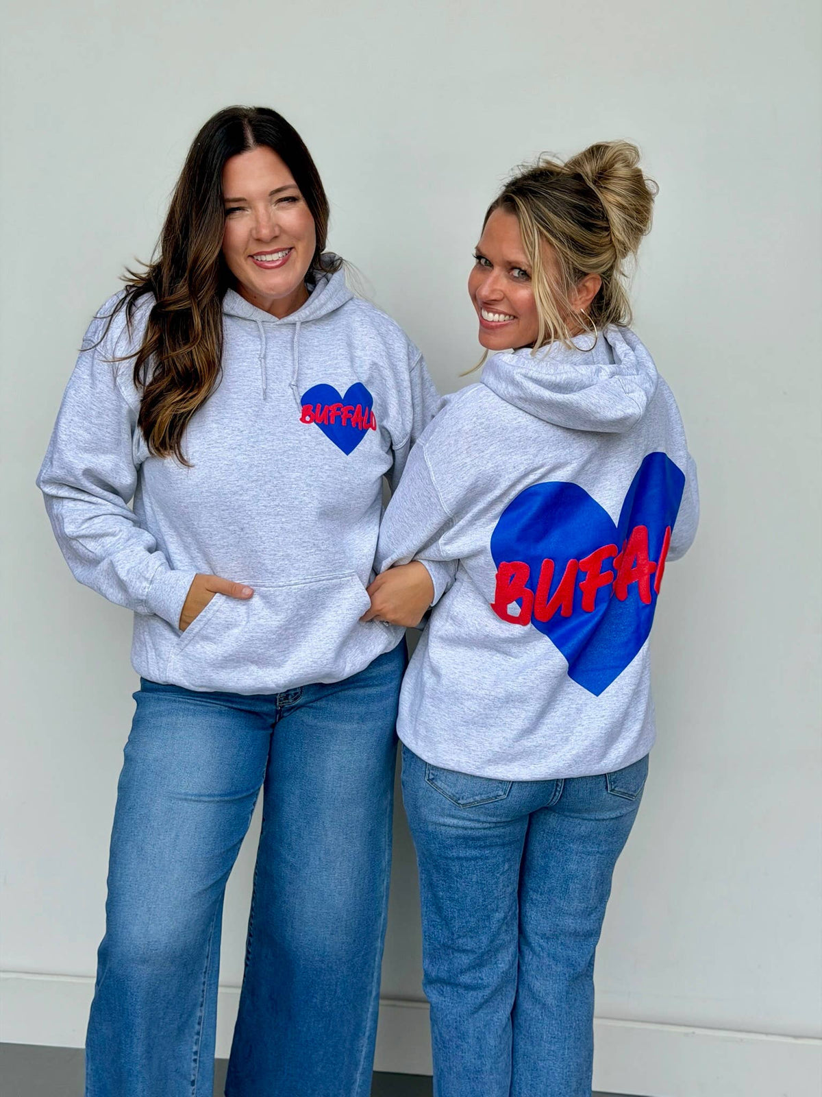 Buffalo Heart Puff Print Hoodie