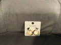 Gold-Dipped Crossed Flat Hoop Earring