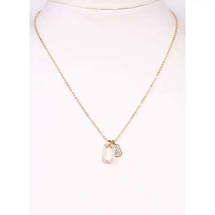 Sydni Cz Charm Necklace Gold