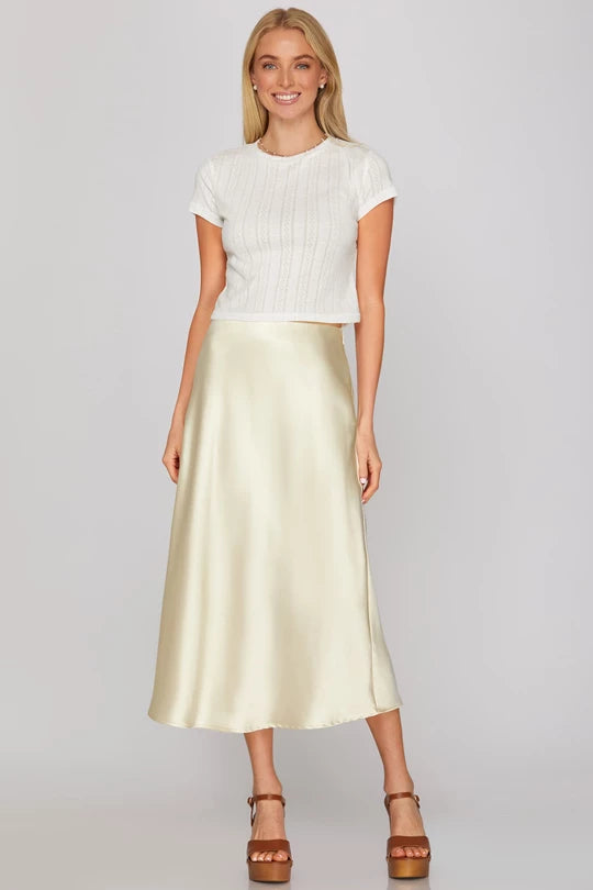 Sadie Satin Skirt