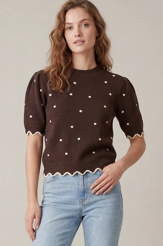 Playful Polka Dot Sweater