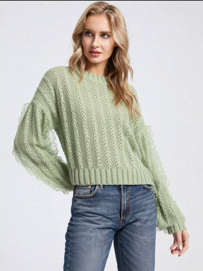 Lena Lace Trim Top