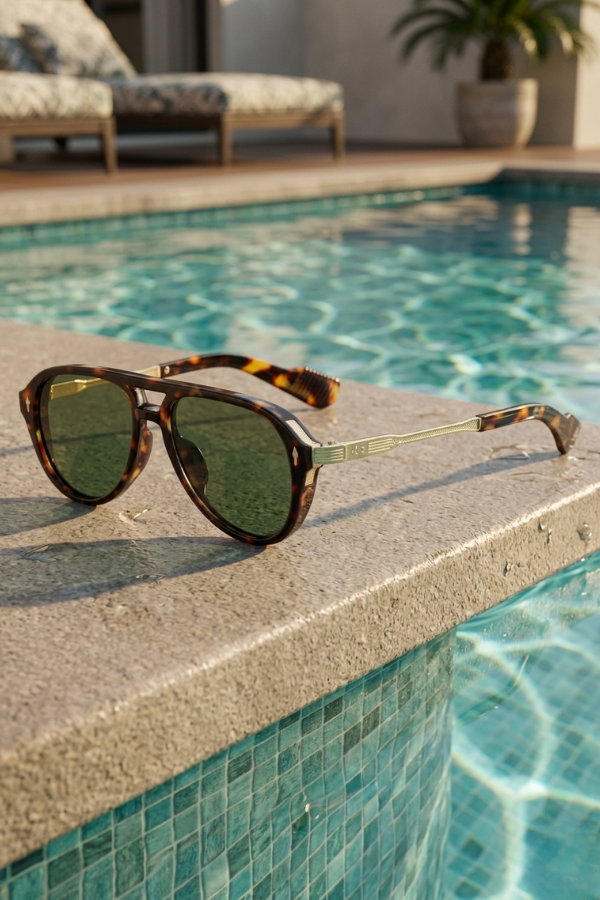 Oliver Tortoiseshell Aviator Sunglasses