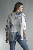 Tempo Paris Printed Poncho Blouse