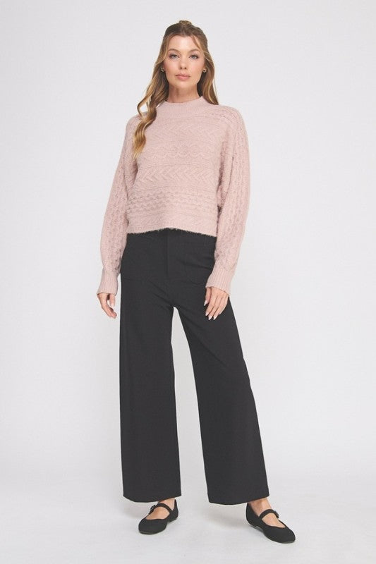 Marla Cable Cropped Sweater