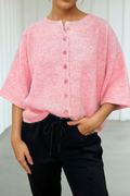 Bree Boxy Knit Button Down Sweater