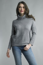 Shay Silver Trim Turtleneck Sweater