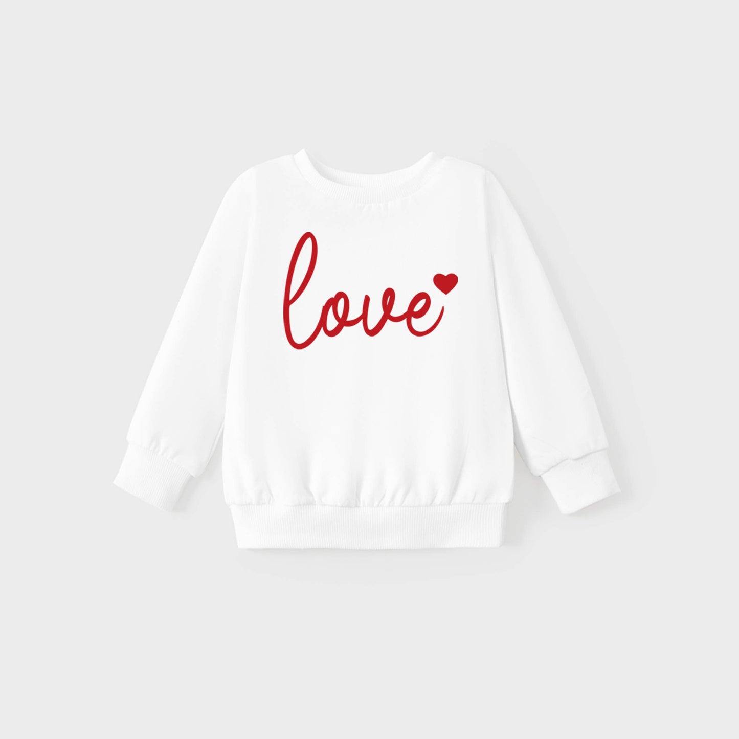 Valentine's Day Letter Long-sleeve Tops for Mommy and Me