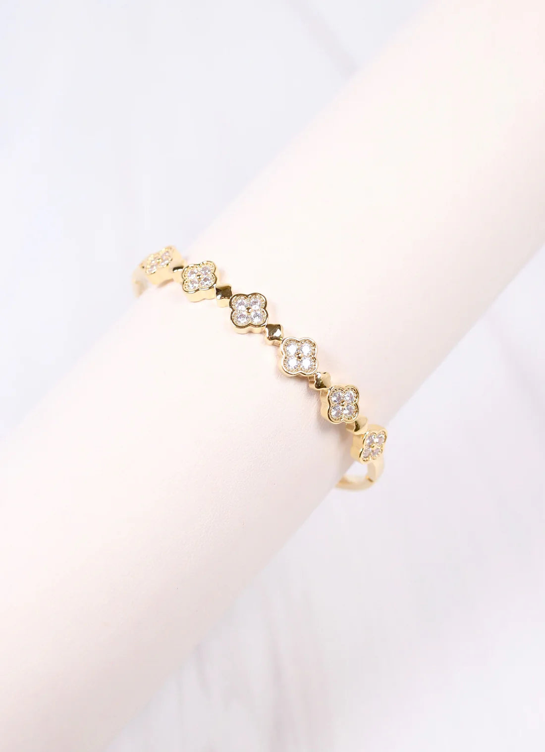 Neill CZ Clover Bracelet GOLD