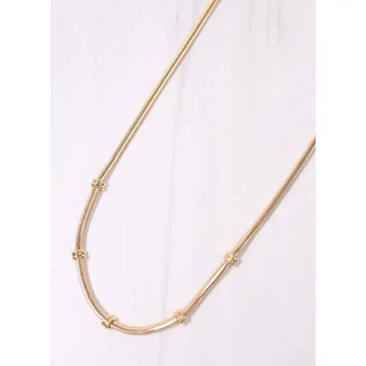 Heron Flat Chain Necklace Gold