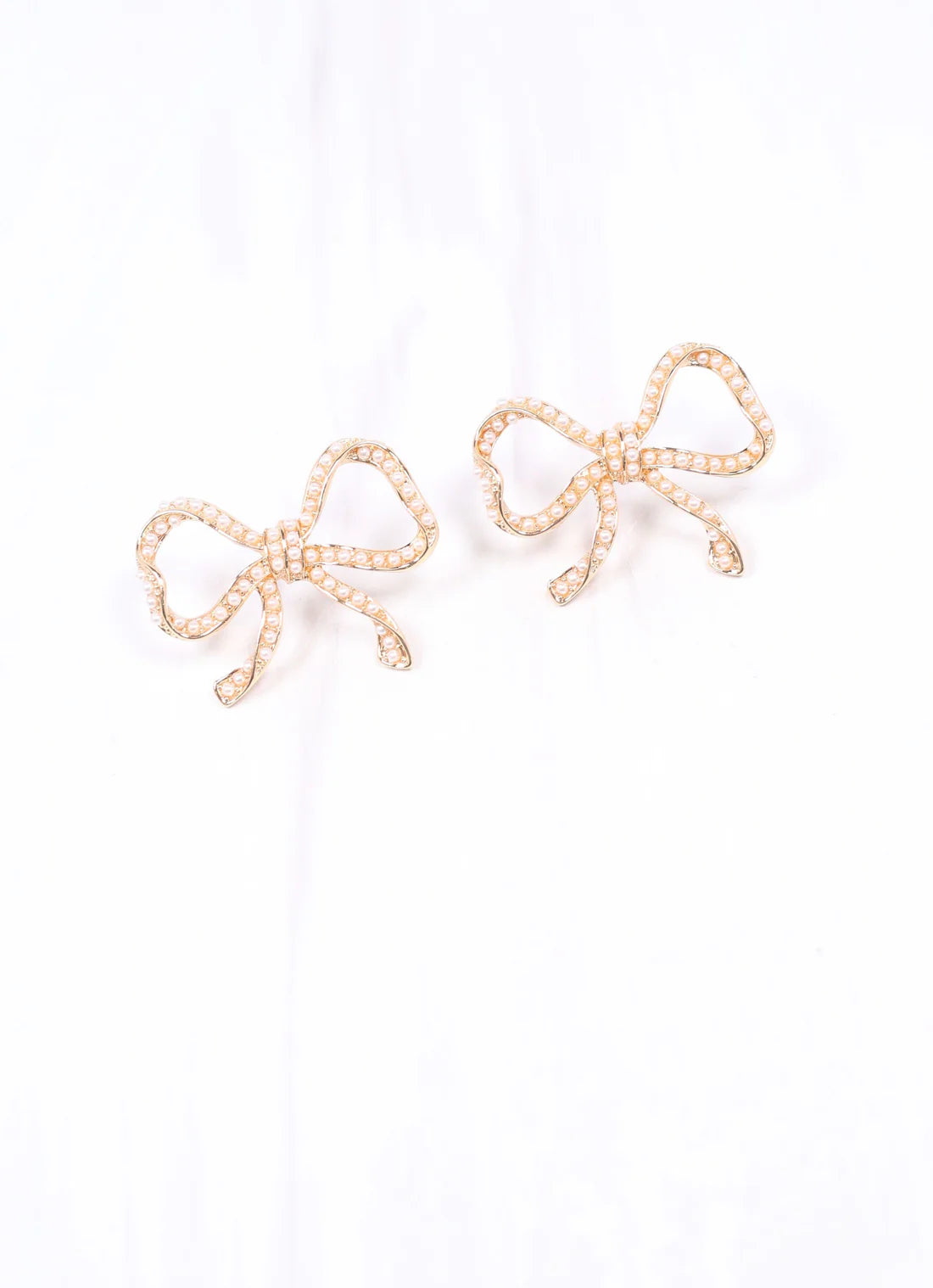 Stavros Pearl Bow Earring GOLD