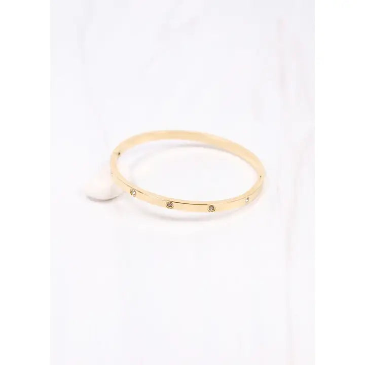 Geneiva Cz Metal Bracelet Gold