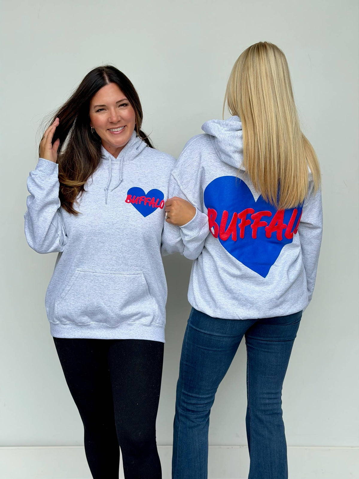 Buffalo Heart Puff Print Hoodie