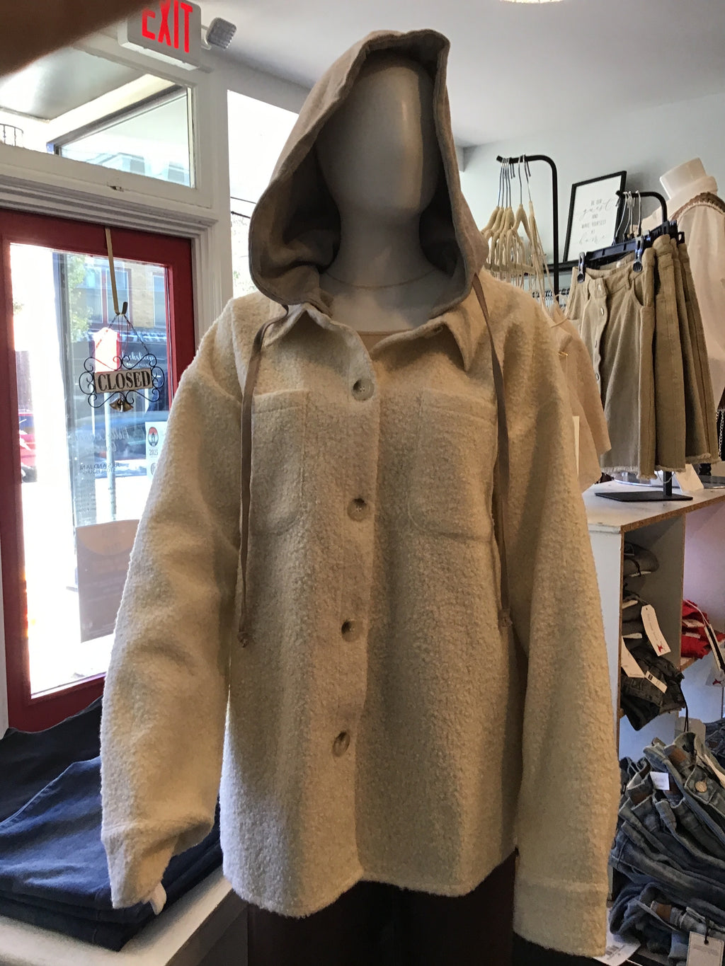Deb Detachable Hoodie Shacket
