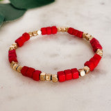 Cube Seed Bead Bracelet
