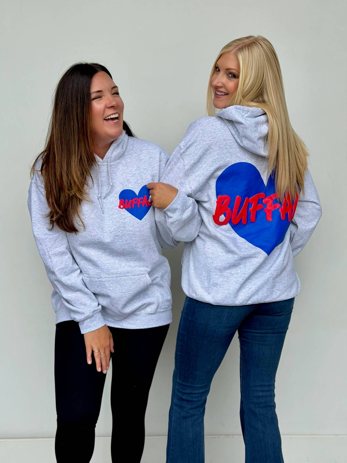 Buffalo Heart Puff Print Hoodie