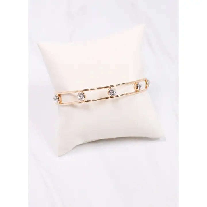 Knighton Cz Cuff Bracelet Gold