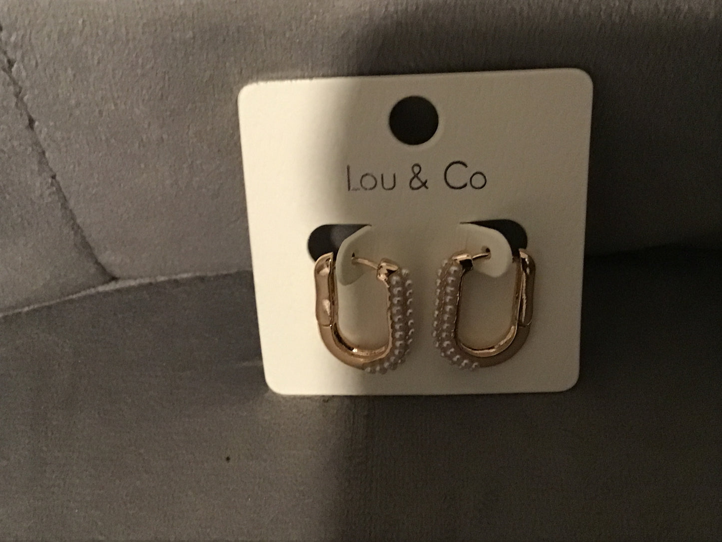 Pearl Pave Huggie Earring