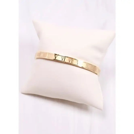 Constanzia Roman Numeral Bracelet Gold