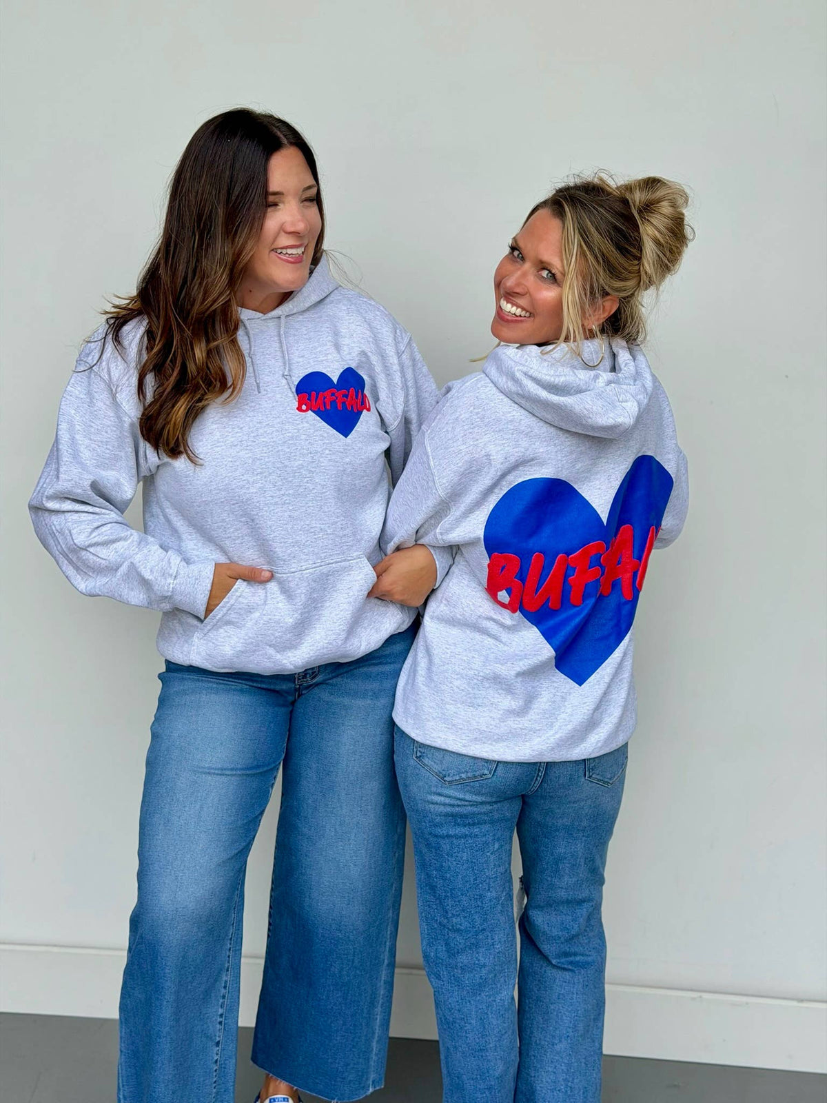 Buffalo Heart Puff Print Hoodie