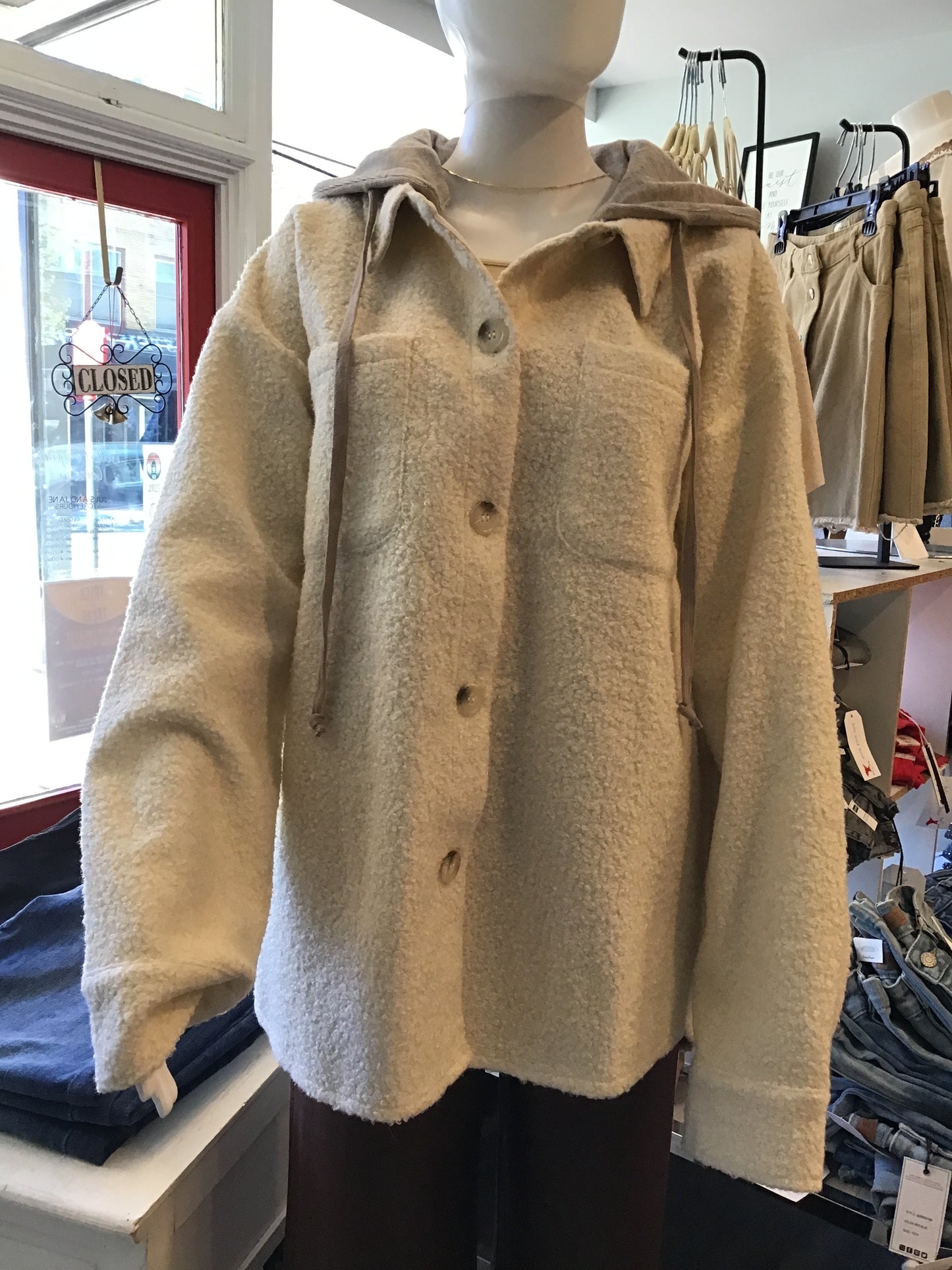 Deb Detachable Hoodie Shacket