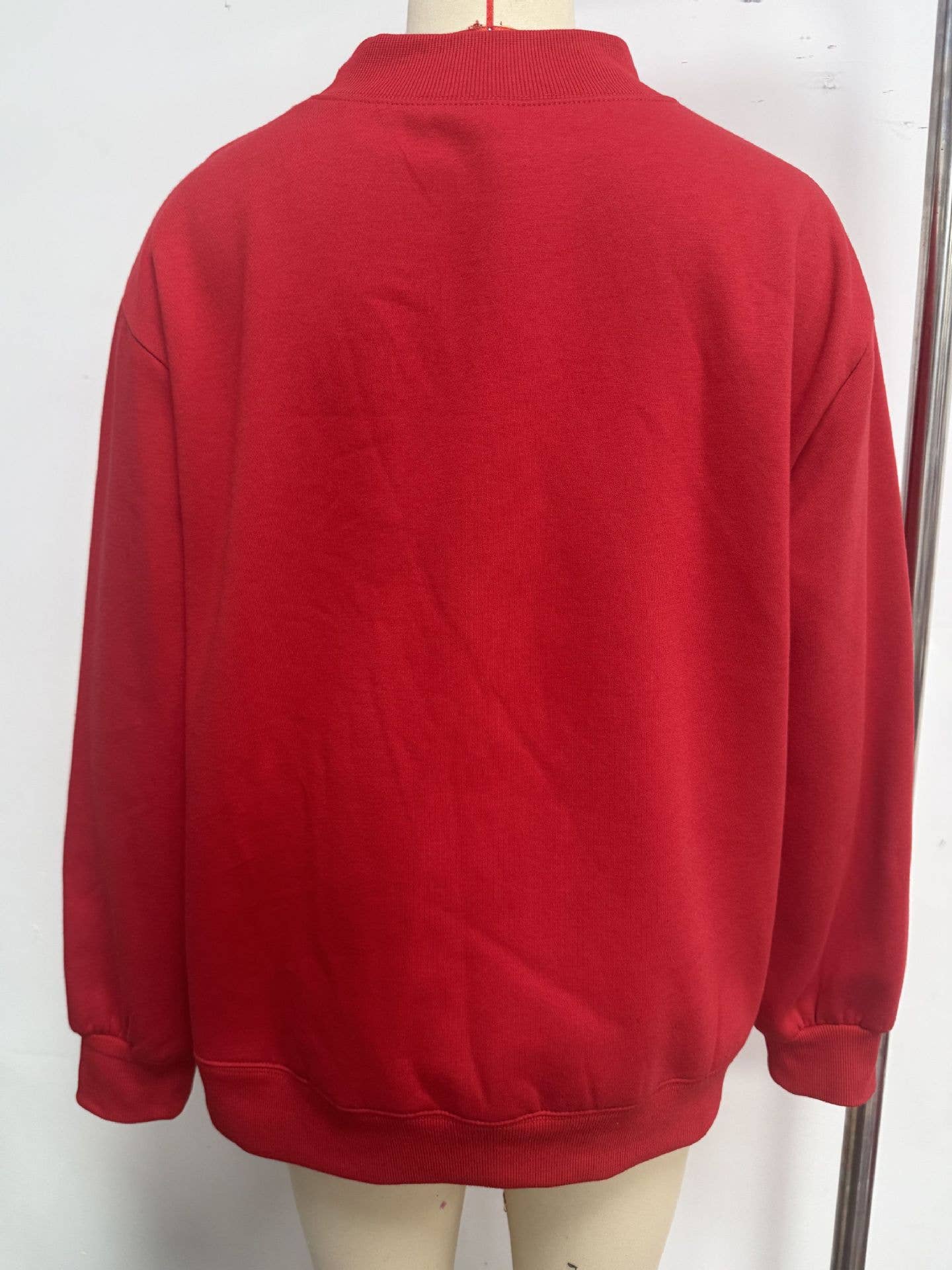 Ready in Red Fleece Mock Neck