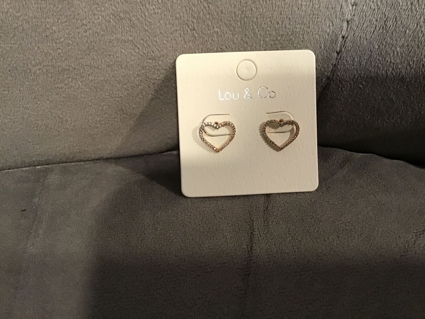 Open Heart Stud Earrings