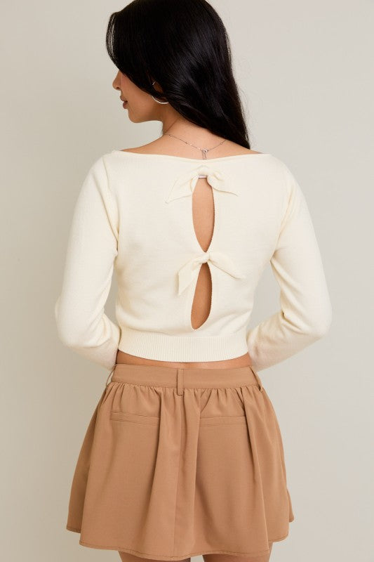 Brooke Back Tie Sweater