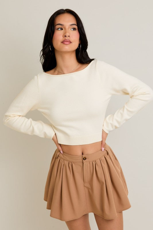 Brooke Back Tie Sweater
