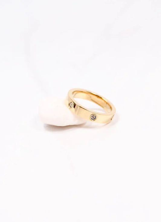 Hathaway CZ Ring GOLD