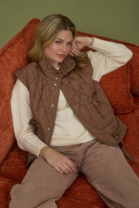 In A Snap Quilted Vest