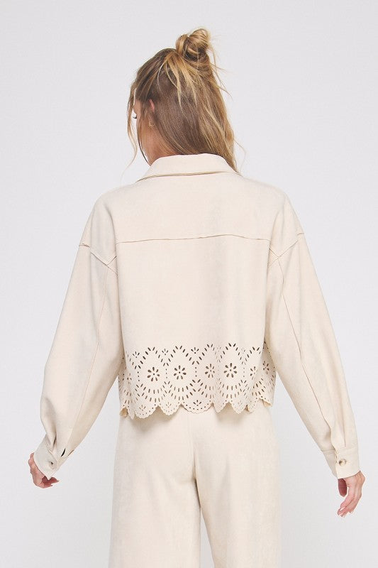Selena Suede Shirt Jacket