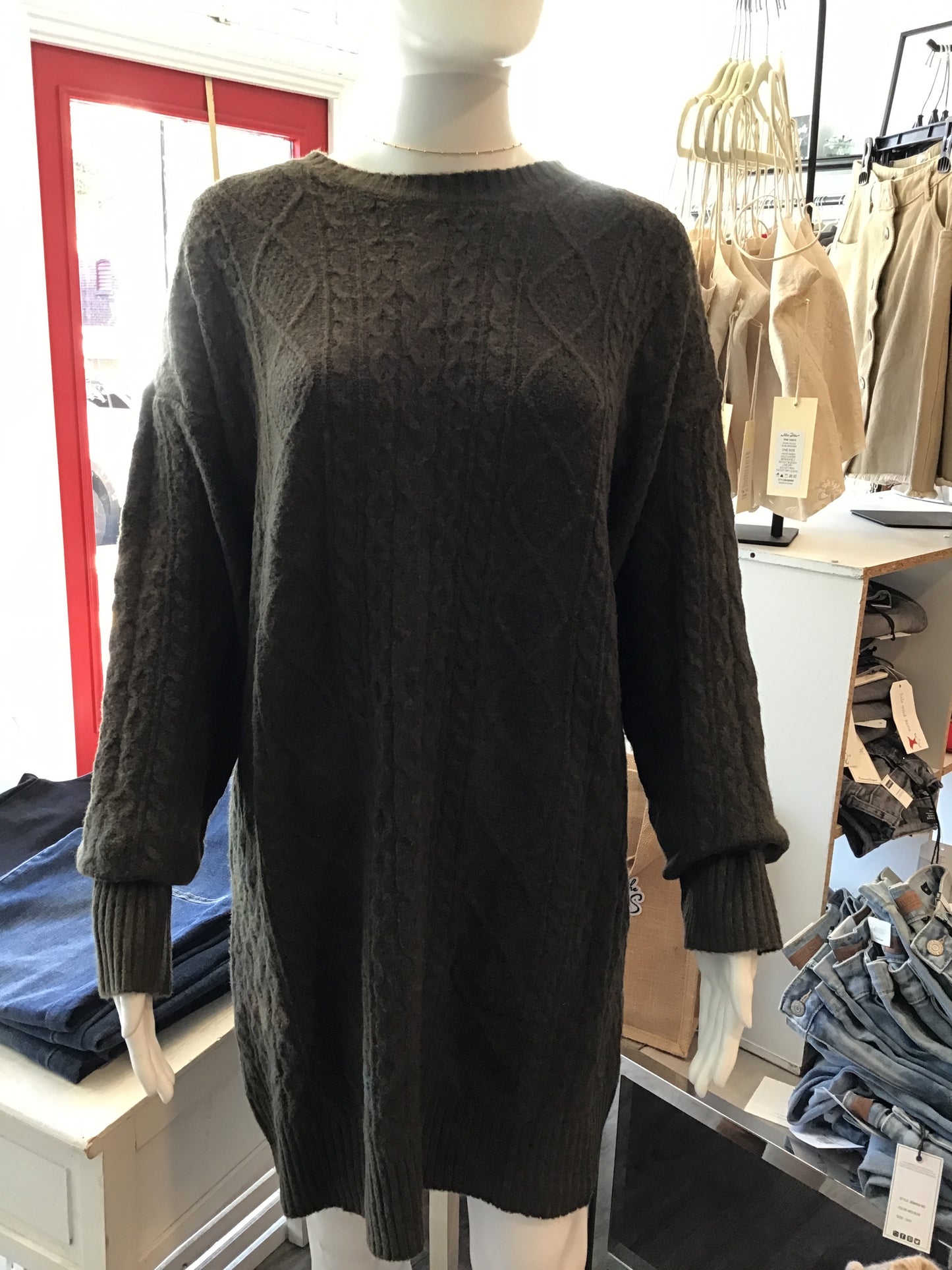 Carissa Cable Sweater Dress