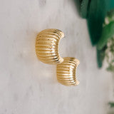 Grooved Curve Post Earrings