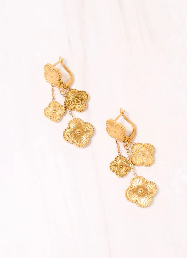 Tamara Clover Drop Earring GOLD