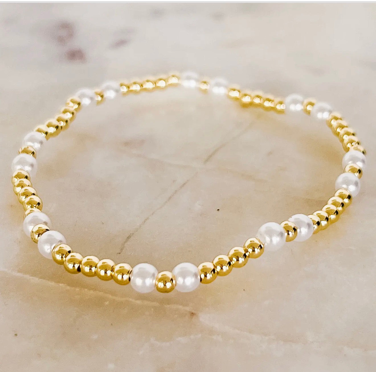 Gold Beaded Bracelet