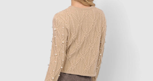 Sadie and Sage Darla Pearl Embellished Sweater