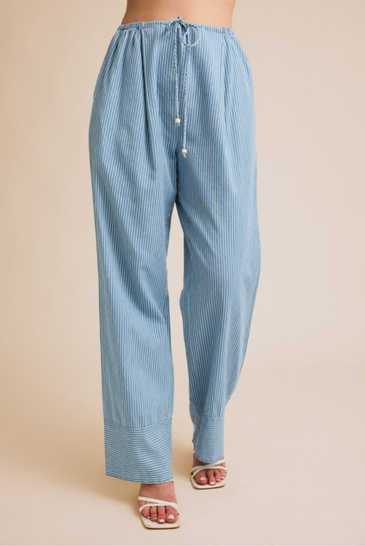 Sydney Stripe Chambray Pants