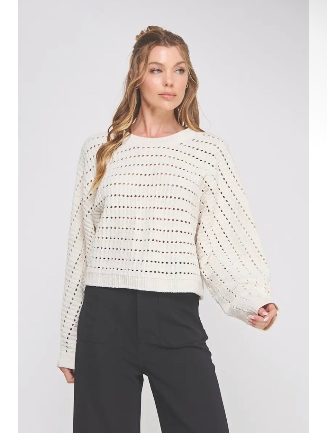 Chenille Crop Sweater