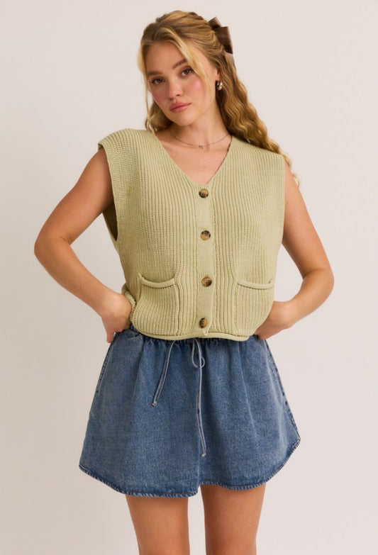 Sage Sweater Vest