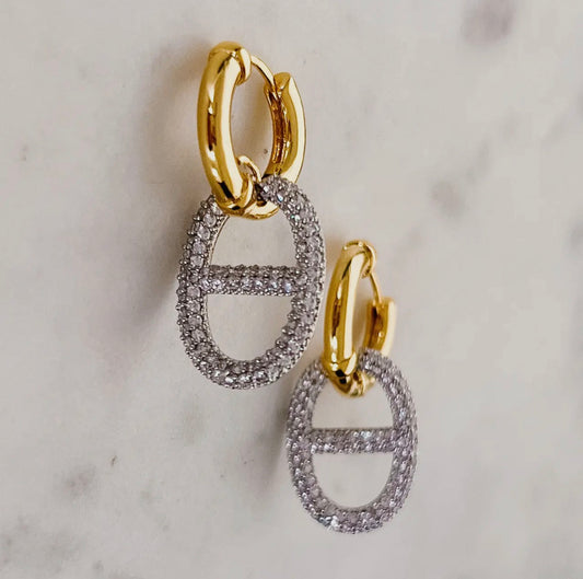Pave Dangle Earring