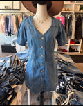 Bri Button Down Denim Mini Dress