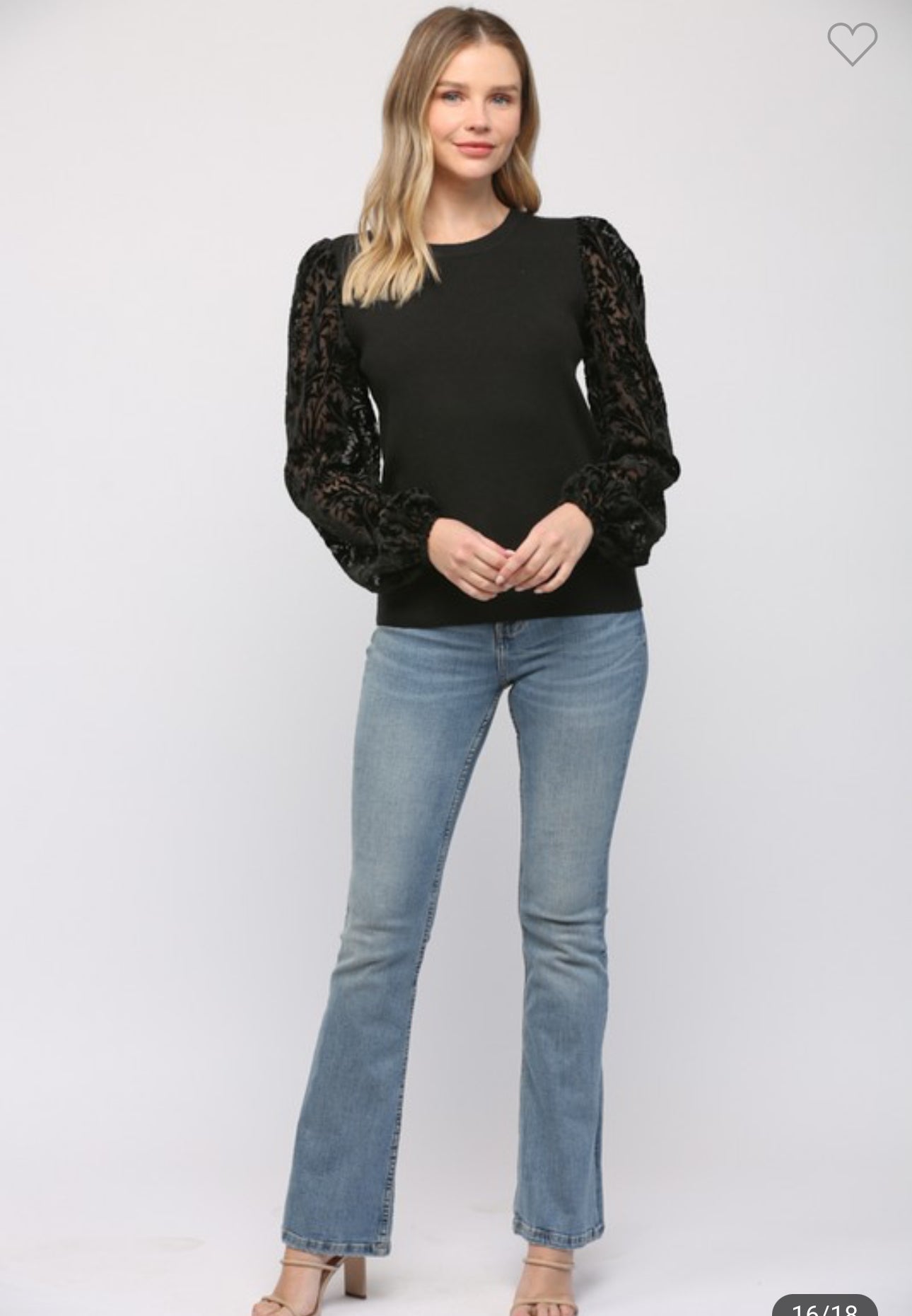 Venti Velvet Contrast Sweater