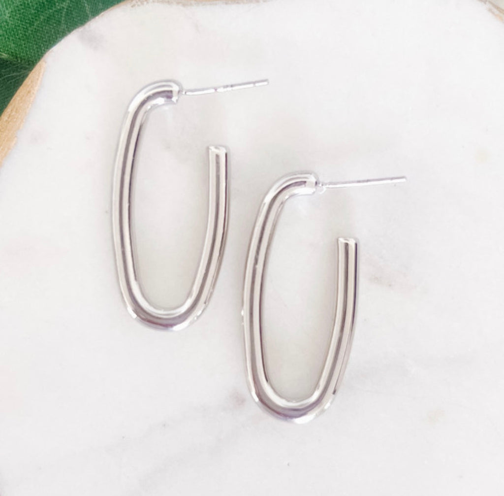 Oval Hoop Earrings