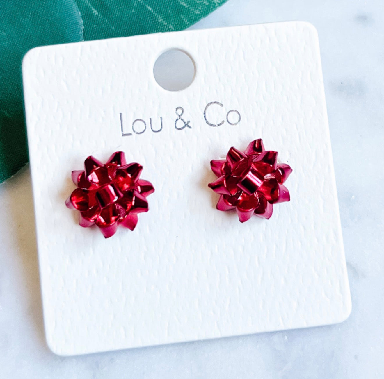 Christmas Bow Stud Earring
